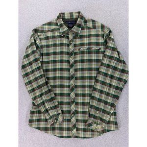 Ex Officio Cotton/Polyester Plaid Button Down Shirt (Men's‎ XL) Green